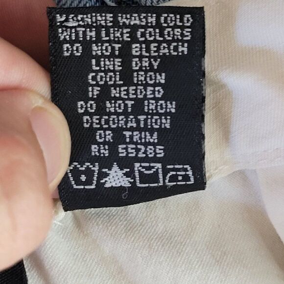 Vintage 90s Express Mid Rise Capri Pants 3/4 White Stretch Flat Front Flat Back - Picture 10 of 11